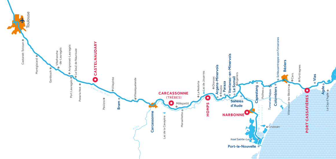 Karte: Canal du Midi
